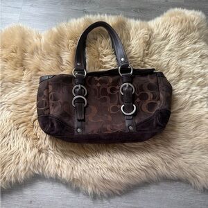 Restored Chelsea Satchel Coach Dark Brown Shoulder Bag